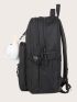 Letter Patch Pocket Front Backpack