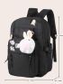 Letter Patch Pocket Front Backpack