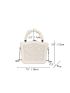 Mini Ruched Braided Detail Top Handle Chain Box Bag
