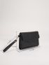 Metallic Crocodile Embossed Flap Square Bag