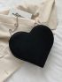 Rhinestone Decor Heart Shaped Chain Glitter Novelty Bag