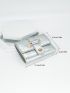 Metallic Crocodile Embossed Small Wallet