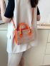 Mini Colorblock Double Handle Square Bag