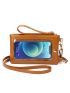 Flower Decor Touch Screen Phone Wallet