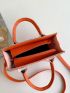 Mini Colorblock Double Handle Square Bag