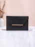Metal Decor Flap Square Bag