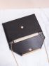 Metal Decor Flap Square Bag