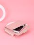 Letter Graphic Tassel Decor Phone Wallet