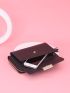 Letter Graphic Tassel Decor Phone Wallet