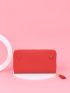 Letter Graphic Tassel Decor Phone Wallet