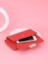 Letter Graphic Tassel Decor Phone Wallet