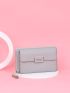 Letter Graphic Tassel Decor Phone Wallet