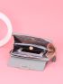 Letter Graphic Tassel Decor Phone Wallet