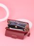 Letter Graphic Tassel Decor Phone Wallet