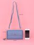 Letter Graphic Tassel Decor Phone Wallet