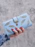 Leaf Pattern Long Wallet