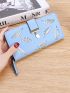 Leaf Pattern Long Wallet