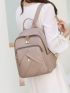 Litchi Embossed Functional Backpack