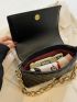 Quilted Flap Chain Square Bag