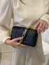 Quilted Flap Chain Square Bag