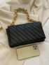 Quilted Flap Chain Square Bag