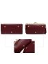 Letter Graphic Kiss Lock Long Wallet With Wristlet