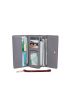 Letter Graphic Kiss Lock Long Wallet With Wristlet