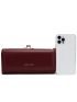Letter Graphic Kiss Lock Long Wallet With Wristlet
