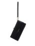 Letter Graphic Kiss Lock Long Wallet With Wristlet