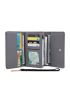 Letter Graphic Kiss Lock Long Wallet With Wristlet