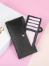 Snap Button Long Wallet With Card Holder