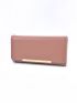 Metal Detail Flap Long Wallet