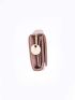 Metal Detail Flap Long Wallet