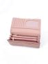Metal Detail Flap Long Wallet