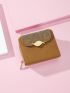 Leaf Decor Flap Small Wallet