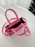 Mini Quilted Pattern Chain Decor Square Bag