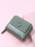 Floral Pattern Snap Button Fold Over Small Wallet