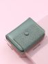 Floral Pattern Snap Button Fold Over Small Wallet