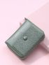Floral Pattern Snap Button Fold Over Small Wallet