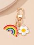 Flower & Rainbow Decor Bag Charm