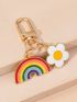 Flower & Rainbow Decor Bag Charm