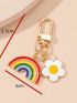 Flower & Rainbow Decor Bag Charm