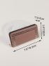 Studded Decor Zip Around Long Wallet