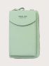 Letter Graphic Flap Phone Wallet