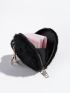 Heart Design Fuzzy Coin Purse
