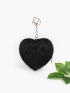 Heart Design Fuzzy Coin Purse