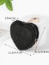 Heart Design Fuzzy Coin Purse