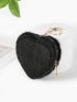 Heart Design Fuzzy Coin Purse