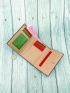 Letter Graphic Stitch Detail Small Wallet