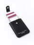 Letter Graphic Snap Button Card Holder